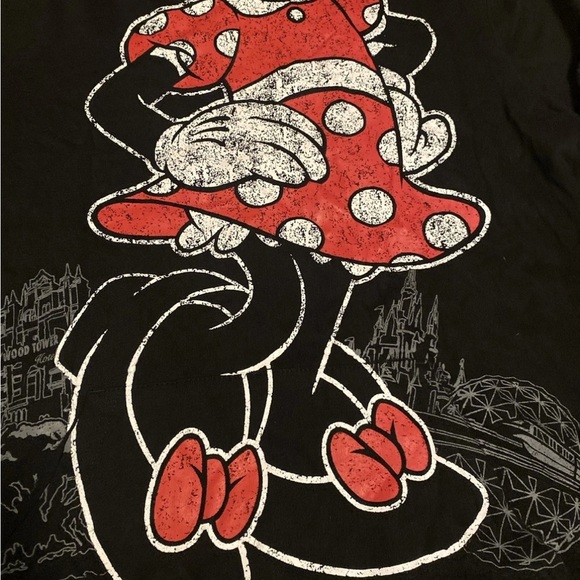 Disney Parks Large Authentic Minnie Mouse Sweatshirt Hoodie With Ears Bow - Picture 4 of 7